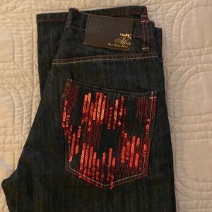 Akademiks jeans with sequins